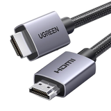 Cable HDMI 2.0 de Nylon Trenzado | 2 metros | 4K@60Hz | ARC | Dolby ATMOS | True HD | DTS HD | HDR | 3D Inversivo  | 3 modos de Visualización | 3 Capas de Protección + 4 de Blindaje | Niquelado | Carcasa de Aluminio.