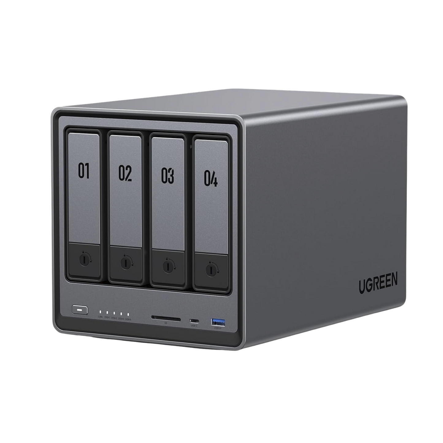 NASync DXP4800 | SO UGOS Pro |  Intel N100 12th Gen Intel® Quad Core™ | 4-Bahias (SATA) hasta 96TB | 2* M.2 SSD hasta 16TB| 8GB DDR5 (Exp. a 16GB) | 2.5Gb Dual Ethernet | HDMI 4K | 2* USB2.0 | 1*USB 3.2Gen | 1* USB 3.2Gen2 | 1*USB-C 3.2Gen2 | SD