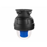 Luz de advertencia LED a prueba de explosión adecuado para su uso en Clase I, Div. I, Grupos C y D; Clase I, Div. 2, Grupos A, B, C y D; Clase II, Div. 1, Grupos E, F y G; Clase III, color Azul, 24 VCD