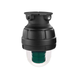 Luz estroboscópica a prueba de explosiones UL y cUL para Clase I, División 1, Grupo C y D; Clase I, División 2, Grupos A y B; Clase II, División 1, Grupos E, F y G; Clase III , 24 Vcd, color Verde, montaje no incluido