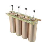 Duplexer Pasa Banda-Rechazo de Banda, 380-420 MHz, 4Cav.(4"Dia.) 3 MHz, 250 Watt, BNC Hembras.