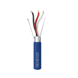 Bobina de 305 Metros de Cable 3 x 18 AWG / Plenum / BLINDADO / Tipo FPLP, CMP, CL3P / Color Azul / Para Aplicaciones en Sistemas de Seguridad, Audio, Control y otras Aplicaciones
