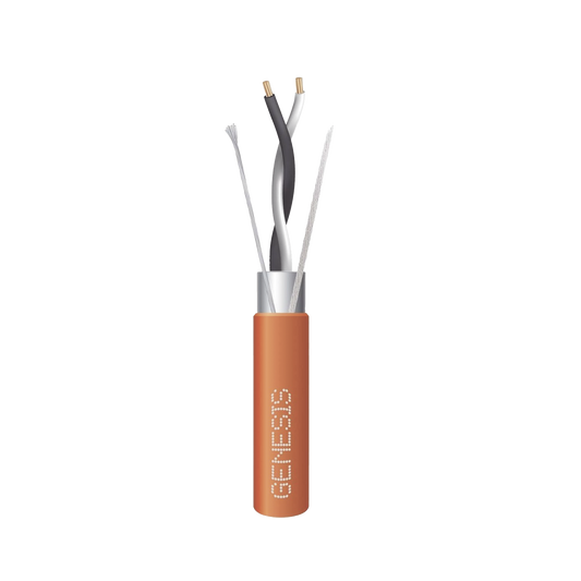 Carrete de 305 Metros / Cable 2 x 18 AWG / Color Naranja / Blindado / Plenum / Trenzado para Aplicaciones de Transmisión de Datos a Alta Velocidad para Automatización, EIA-485, BACnet y otros Sistemas de Comunicación