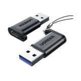 Adaptador USB 3.1 Tipo C a USB-A 3.0 |Carga y Sincronización de Datos | Admite Corriente de 3A | Transferencia de hasta 5 Gbps | Amplia Compatibilidad | Chip VL160 | Caja de Aluminio | Color Negro.