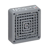 Bocina Vibratone® 350 con placa de ajuste, listado UL y cUL, 120 Vca, color gris