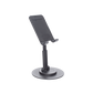 Soporte para Teléfono Celular Giratorio | 360° de Rotación | Angulo Ajustable | Altura Ajustable 17-20cm  | Antideslizante | Ejes Giratorios de Alta Precisión| Plegable | Aluminio | Color Gris
