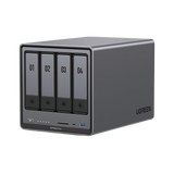 NAS UGREEN NASync DXP4800 Plus / Procesador Intel Pentium Gold 8505 5 Núcleos / 4 Bahías SATA + 2 M.2 NVMe PCIe 4.0 / 8GB DDR5 Expandible a 64GB / 10GbE + 2.5GbE / USB 3.2 Gen 2 Tipo C / HDMI 4K / Sistema Almacenamiento Conectado Red