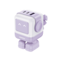 Cargador RobotGaN de 65W Serie UNO | 3 Puertos de Carga R�pida | 2 USB-C | 1 USB-A | PD 3.0 | QC 4.0 | Carga Inteligente | Tecnolog�a GaN II | Zapato Magn�tico Extra�ble | Carcasa Ign�fuga | Pantalla LED