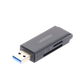 Lector de tarjetas SD portátil USB 3.0 de doble ranura / adaptador de tarjeta de memoria flash concentrador para TF SD Micro SD SDXC SDHC MMC RS-MMC Micro SDXC Micro SDHC UHS-I