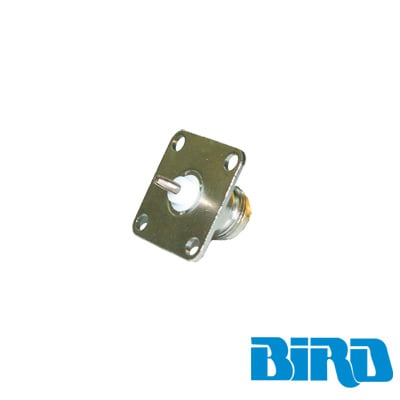Conector N Hembra de Cambio Rápido / Wattmetro BIRD 43, 4304, 4 perforaciones a 18 mm, Níquel/ Plata/ Teflón.�??