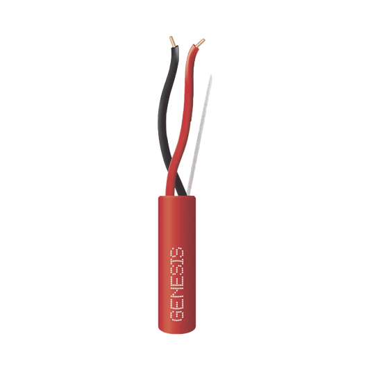 Bobina de 152 Metros de Alambre / 2 x 18 AWG / Riser / Resistente al Fuego / Color Rojo / Tipo FPLR- CL3R - C(UL) -FT4 / Para Sistemas Contra Incendio o Sistemas de Evacuación