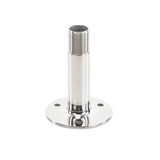 Montaje recto de acero inoxidable de 4 pulgadas de alto y 3 de base.