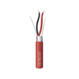 Bobina de 305 Metros de Alambre / 2 x 18 AWG / Riser / BLINDADO / Tipo FPLR / Color Rojo / Para Aplicaciones en Sistemas de Detección de Incendio y Sistemas de Evacuación