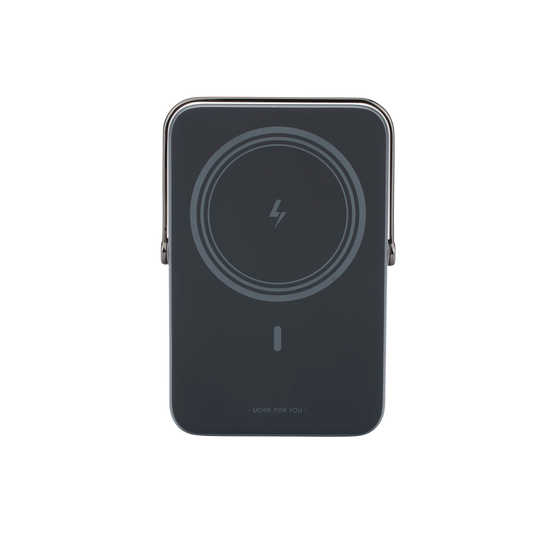 Power Bank Serie UNO Inalambrico | 10000mAh | 7.5W/20W  |  Con Emojis de Estado | Carga Rápida USB-C Bidireccional  | Pantalla TFT  Inteligente | Con Holder | Color Grey.