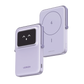 Power Bank Serie UNO Inalambrico | 10000mAh | 7.5W/20W  |  Con Emojis de Estado | Carga Rápida USB-C Bidireccional  | Pantalla TFT  Inteligente | Con Holder | Color Purple.
