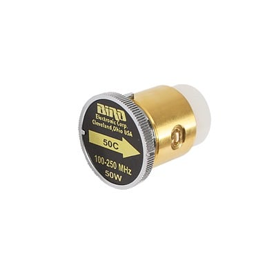 Elemento de 50 Watt en linea 7/8" para Wattmetro BIRD 43 en Rango de Frecuencia de 100 a 250 MHz.