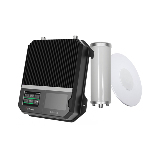 Kit Amplificador de Señal Celular 2G, 3G y 4G / Mejora llamadas convencionales y VoLTE / Amplifica señal de TELCEL, AT&T y MOVISTAR / Cubre hasta 400 m² con una antena y hasta 1600 m² con 4 antenas.
