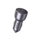 Cargador de Auto 52.5W | Puerto USB-A y USB-C | Carga Rápida | Compatible con Vehículos de 12 y 24 VCD | PD3.0 + QC3.0 | Chip Inteligente | Diseño Compacto  Mayor Eficiencia Energética | Caja de Aluminio.