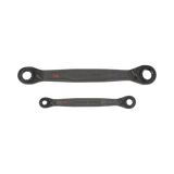 Juego de 2 llaves Estriadas de Matraca 4 en 1 con 8 Medidas Inglesas 1/2-5/8", 3/4-9/16", 1/4-3/8", 7/16-5/16"