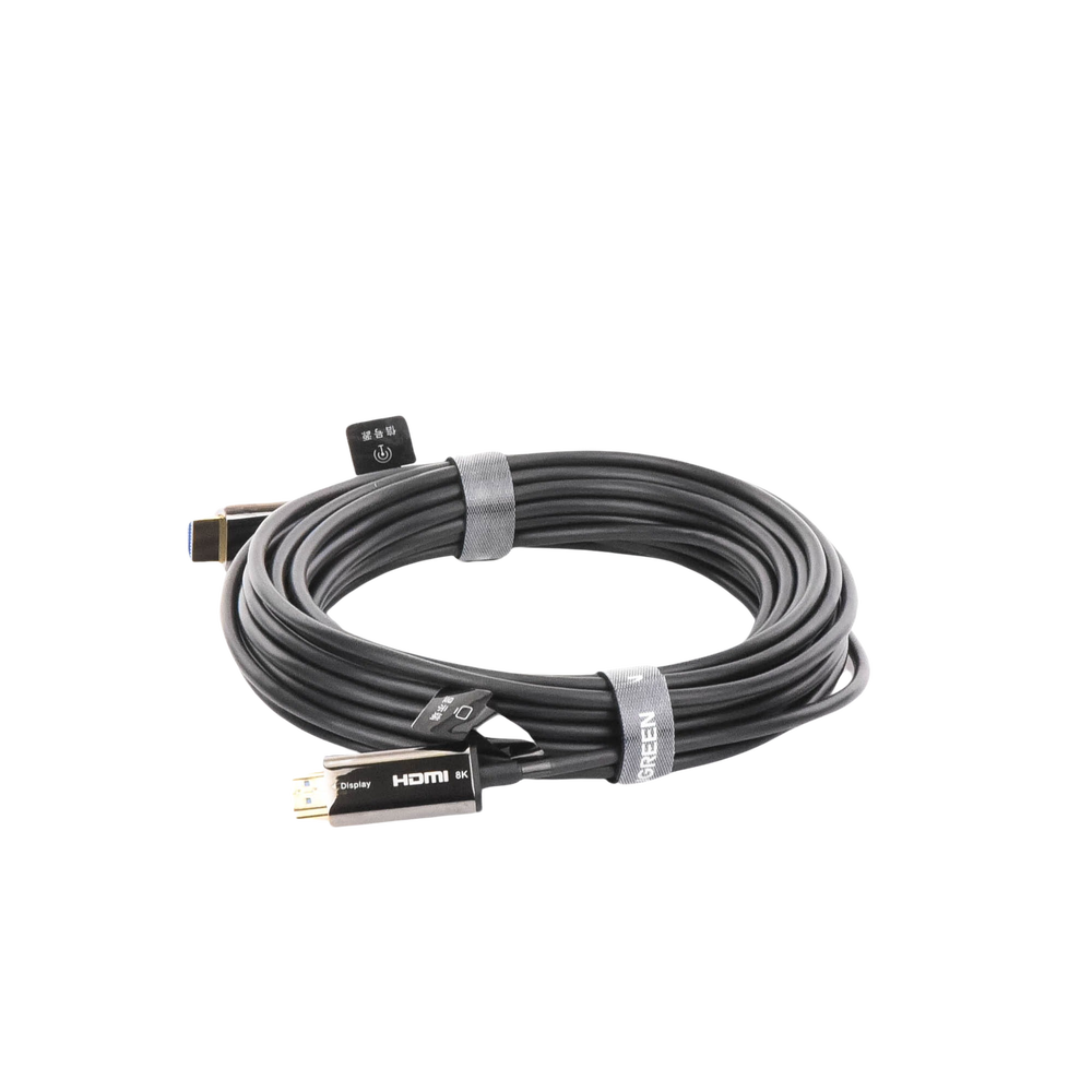 Cable HDMI de 10 Metros (32.81 Pies) por Fibra �ptica 8K@60Hz / Fibra de 4 N�cleos + Cobre Esta�ado de 7 N�cleos / Compatible con HDMI 2.1 / Alta Velocidad 18 Gbps / 3D / HDR / Caja de Aleaci�n Zinc / Premium