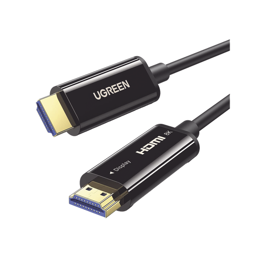 Cable HDMI de 10 Metros (32.81 Pies) por Fibra �ptica 8K@60Hz / Fibra de 4 N�cleos + Cobre Esta�ado de 7 N�cleos / Compatible con HDMI 2.1 / Alta Velocidad 18 Gbps / 3D / HDR / Caja de Aleaci�n Zinc / Premium