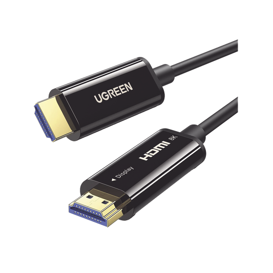 Cable HDMI de 30 Metros (98.43 Pies) por Fibra �ptica 8K@60Hz / Fibra de 4 N�cleos + Cobre Esta�ado de 7 N�cleos / Compatible con HDMI 2.1 / Alta Velocidad 18 Gbps / 3D / HDR / Caja de Aleaci�n Zinc / Premium