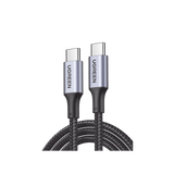 Cable USB-C a USB-C | 3 Metros | Carga Rápida de hasta 100W | Transferencia de datos 480 Mbps | PD3.0 | QC4.0/3.0/2.0 | FPC | AFC | Protección Integrada| Caja de Aluminio | Nylon Trenzado | Amplia Compatibilidad | Color Negro.