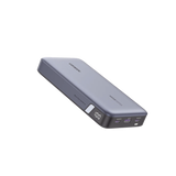Power Bank de 25000mAh | 3 Salidas 145W Max. | USB-A + 2 USB-C | PD 3.0, QC3.0 | FCP | SCP | Pantalla Inteligente | Carcasa Ignifuga | Color Gris | Incluye Cable USB de 50cm | Carga tu Laptop de Manera Segura.