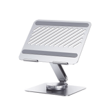 Soporte Giratorio de Aluminio para Laptop | Giratorio 360° | Función de Bloqueo | Soporta Laptops de 10 a 17.3''| Capacidad de Carga 5Kg | Excelente Estabilidad | Diseño Ergonómico | Altura y Angulo Ajustable | Plegable y Port&amp