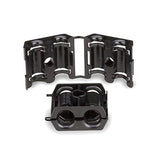 Sujetador doble para cable con diámetro de 9 a 12 mm. Paquete de 10 piezas