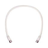 Jumper Coaxial con Cable Tipo RG-6 en Color Blanco de 60.96 centímetros de Longitud y Conectores F Macho en Ambos Extremos. 75 Ohm de Impedancia.