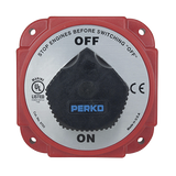 Interruptor Desconexión Batería 9703 con Desconexión Campo Alternador, 480 Amperios Continuos, 1200 Amperios Intermitentes, 6-32 VDC, Terminales 1/2 Pulgada, Montaje Marino