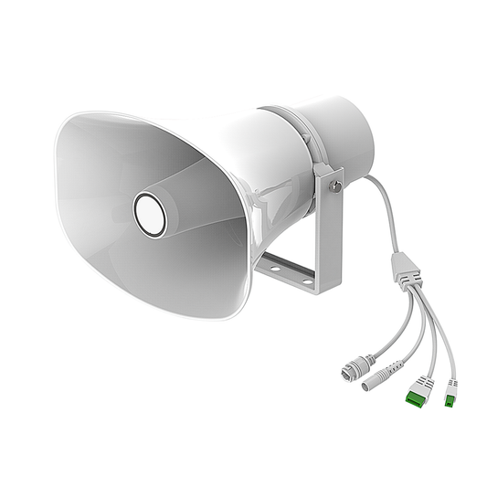 Altavoz SIP IP para voceo y paging, 2 líneas SIP, potencia de hasta 30W,  alimentación vía PoE