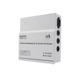 Fuente de Poder / 1 Salida 11-15 Vcc /  5 A / Temporizador Integrado / Con Capacidad de Batería de Respaldo / Requiere Batería / Aplicaciones en sistemas de control de Acceso