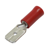 Terminal tipo macho aislada / 22 - 16 AWG / Rojo / Paquete de 25 piezas.