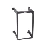 Rack PanZone® de Montaje en Pared, de 19in, Profundidad Ajustable, Rieles Numerados y Roscados #12-24, 18 UR, Color Negro