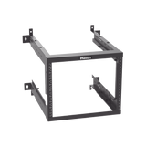 Rack PanZone® de Montaje en Pared, de 19in, Profundidad Ajustable, Rieles Numerados y Roscados #12-24, 9 UR, Color Negro