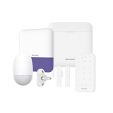 (AX PRO) KIT de Alarma AX PRO / Incluye: 1 Hub con bateria de respaldo / 1 Sensores PIR / 1 Montaje Universal para PIR / 2 Contactos Magnéticos / 1 Teclado / 1 Sirena Inalambrica Exterior / WiFi / Compatible con Hik-Connect P2P