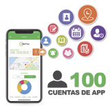 Licencia para realizar checadas de asistencia desde Smartphone (APP) con envío de fotografía y ubicación por GPS / Compatible con BIOTIMEPRO / Licencia para 100 usuario