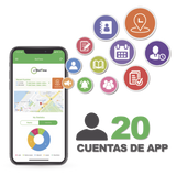 Licencia para realizar checadas de asistencia desde Smartphone (APP) con envío de fotografía y ubicación por GPS / Compatible con BIOTIMEPRO / Licencia para 20 usuarios