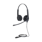 Jabra Biz 1500 Duo, auricular profesional con cancelación de ruido, ideal para contact center con conexión QD (1519-0157)