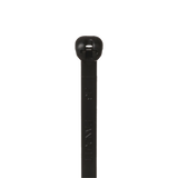 Cincho de Nylon 6.6 Dome-Top®, Con Lengüeta de Bloqueo de Acero Inoxidable, 203 mm largo x 4.7mm ancho, Color Negro, Exterior Resistente a Rayos UV, Paquete de 100pz