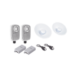 Kit de 2 radios C6X con 2 antenas de (20 dBi), rango de frecuencia extendida (5.1 a 6.4 GHz),  incluye inyector POE, cable de alimentación y 2 FLEXIMOUNT-XL para alineación, distancia de hasta 3 km