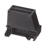 Adaptador de 1 Puerto, Para Conectores Tipo Mini-Com, Montaje en Riel Din Estándar de 35mm, Color Negro