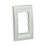 Marco de Placa Frontal Ejecutiva, Para dos Insertos de 1/2 o tres Insertos de 1/3, Color Blanco Mate