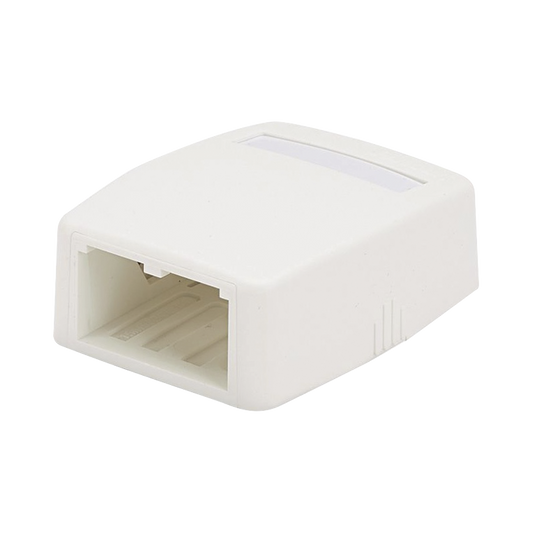 Caja de Montaje en Superficie, Para 2 Módulos Mini-Com, Color Blanco