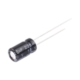 Capacitor Electrolítico en Aluminio, Radial de 220 µFd, 16 Vcc, 105 °C, 6.3 x 11 mm.