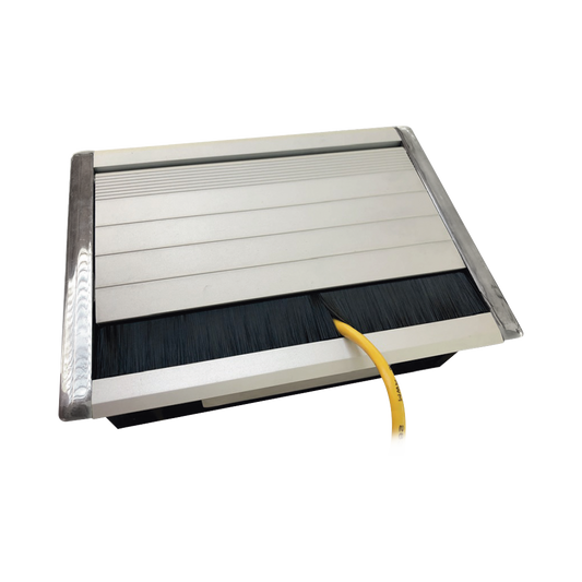 Caja universal vacía de 2 módulos para instalación en escritorio (voz, datos, vídeo, contactos eléctricos), (No incluye accesorios)