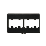 Placa de Mobiliario Modular Estándar, Salidas Para 4 Puertos Mini-Com, Color Negro