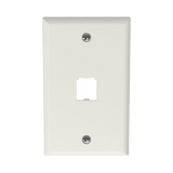 Placa de Pared Vertical Clásica, Salida Para 1 Puerto Mini-Com, Color Blanco Mate